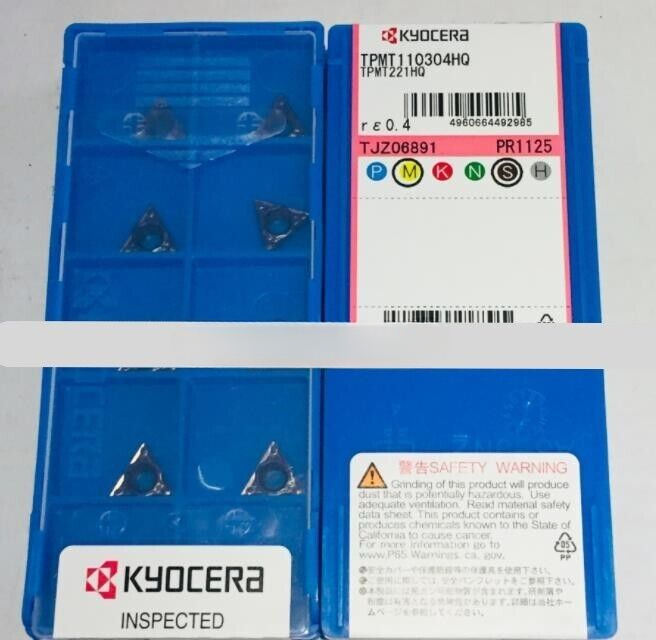 10Pieces/Box Kyocera TPMT110304HQ PR1125 TPMT221HQ Turning Blade Carbide Insert