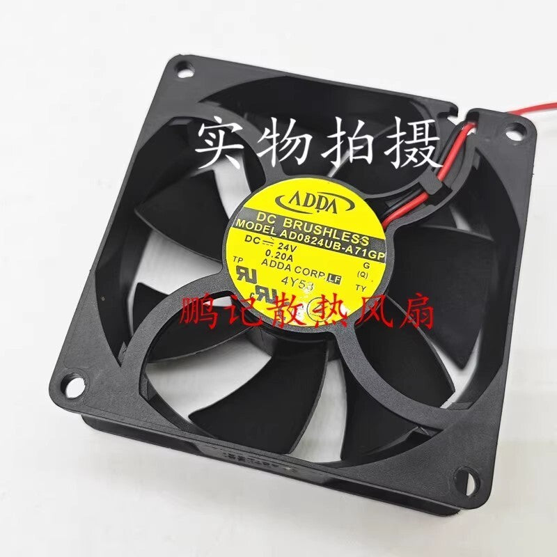 ADDA AD0824UB-A71GP 8025 DC24V 0.38A 2-Wire Inverter Cooling Fan