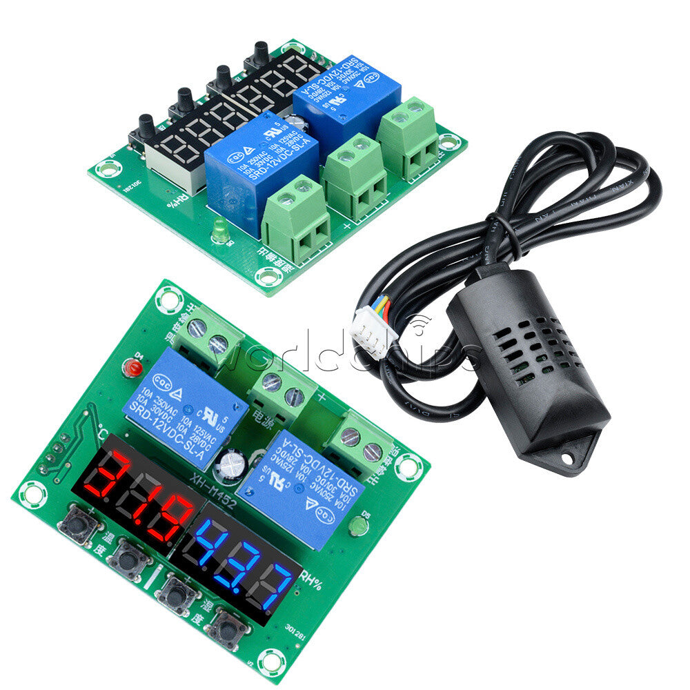 XH-M452 DC 12V LED Digital Display Temperature Humidity Thermostat Controller