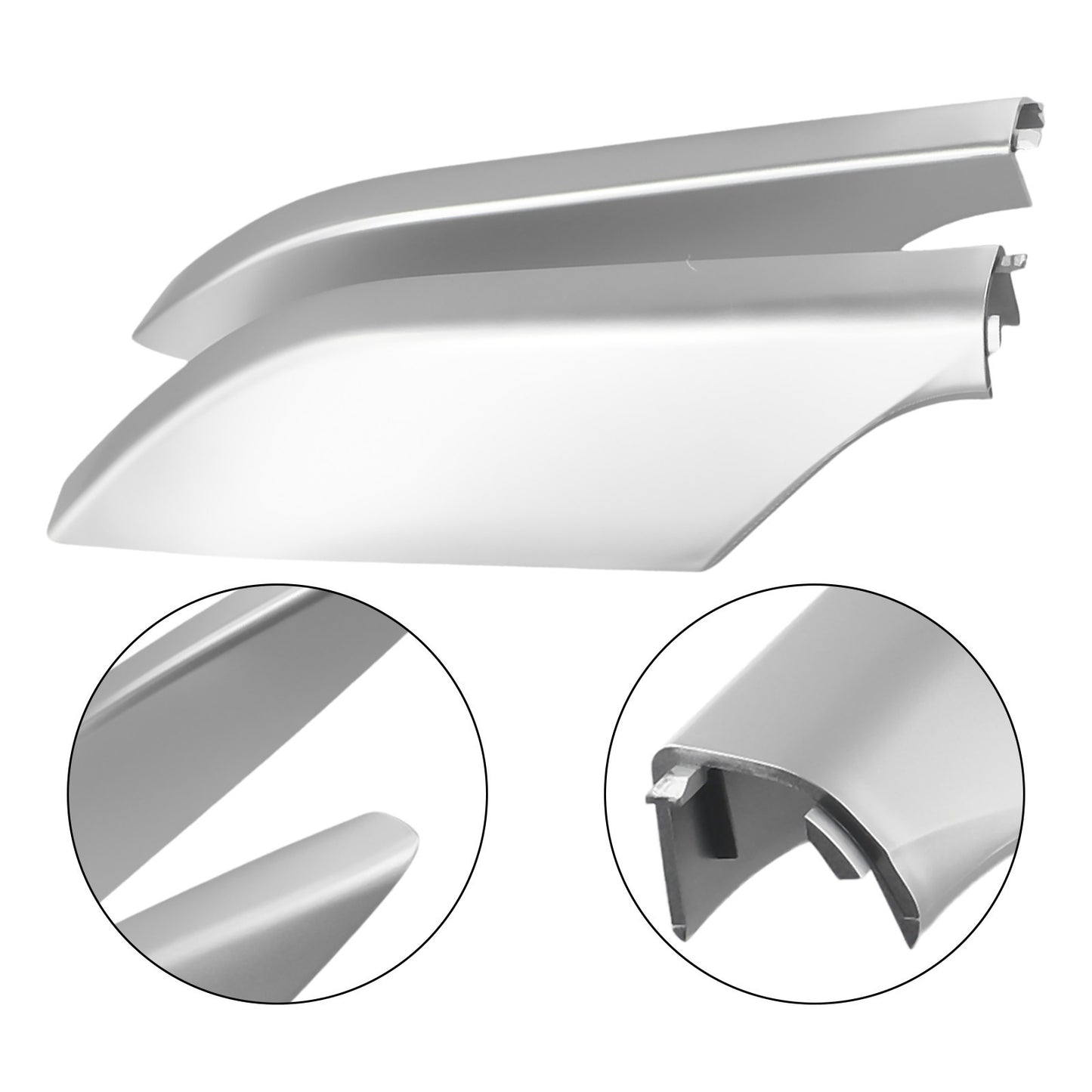 Plastic Rack Rail End-Cover Replace Shells Silver Roof For Lexus GX470 2003-2009