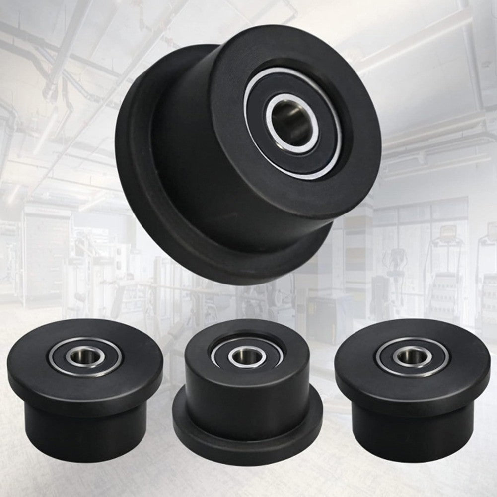 Fitness Equipment Rollers Replacement for Elliptical Machine Polyurethane Black