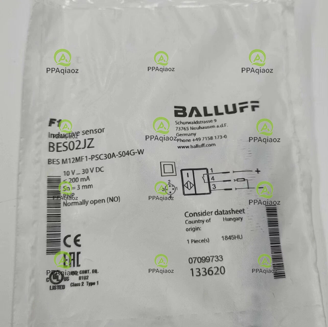 1Pcs  BALLUFF BES M12MF1-PSC30A-S04G-W（BES02JZ）sensor Fast delivery