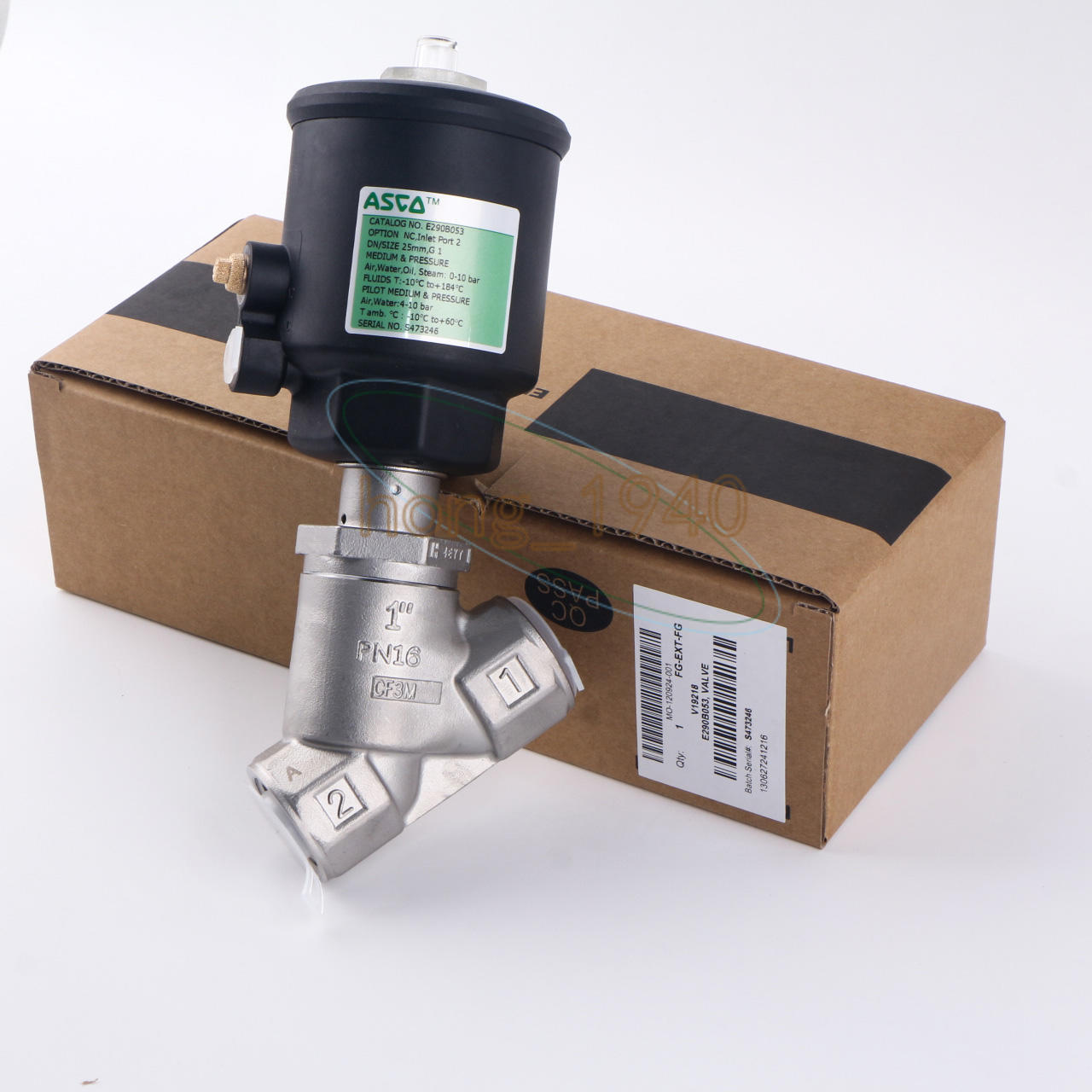 1 PCS  ASCO pneumatic angle seat valve E290B053 Free Shipping