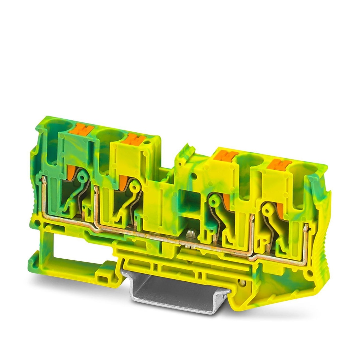 10pcs PHOENIX PT 6-QUATTRO-PE 3212950 Ground Terminal Green-yellow