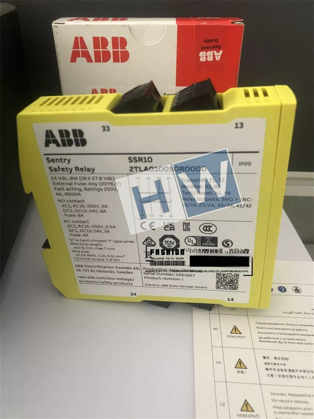 1/piece  Sentry SSR10 24VDC ABB Circuit Breaker Safety Relay 2TLA010050R0000