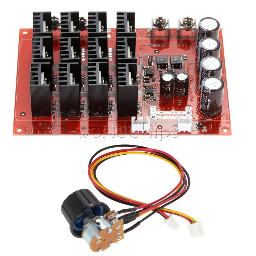 10-50V 60A DC Motor Speed Control PWM HHO RC Controller 12V 24V 48V 3000W Case
