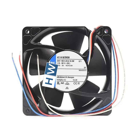 1/piece 4114N/2H3U 19.5W 24V 0.81A 3-wire Equipment Axial Flow Cooling Fan