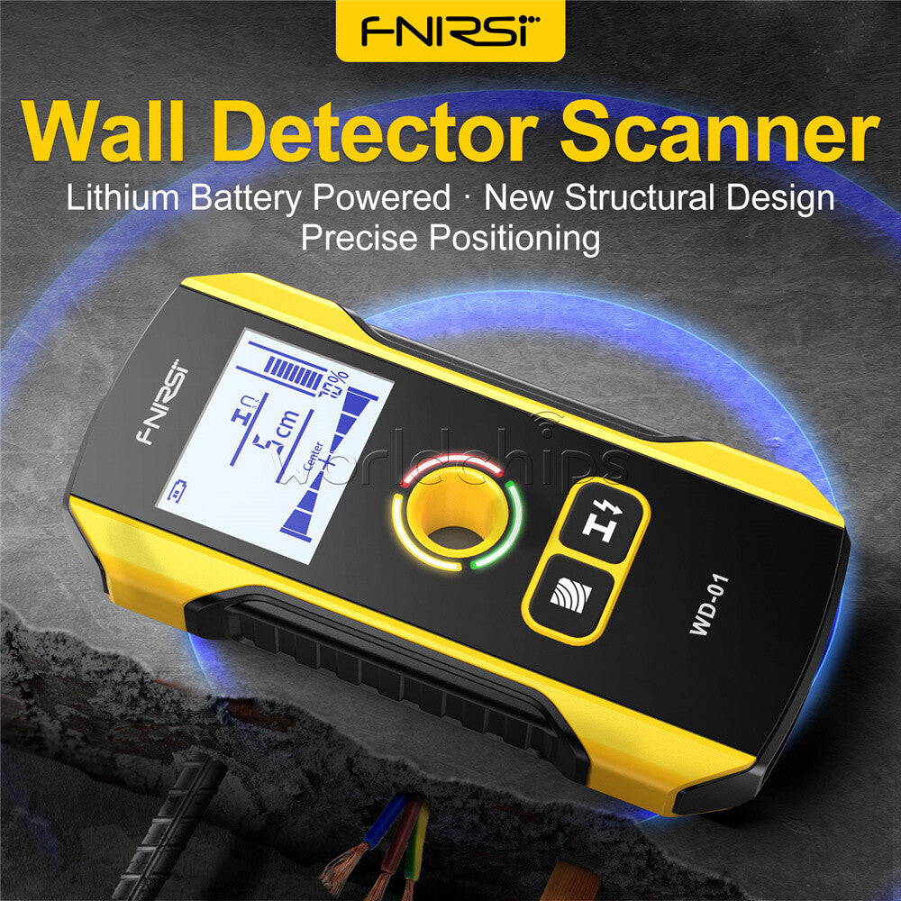 FNIRSI WD-01 Metal Detector Wall Scanner for AC Live Cable Wires Wood Stud Find