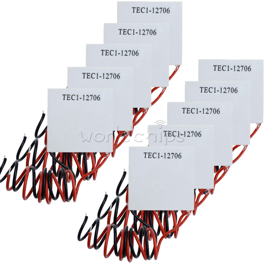 10PCS TEC1-12706 Heatsink Thermoelectric Cooler Cooling Peltier Plate Module Set