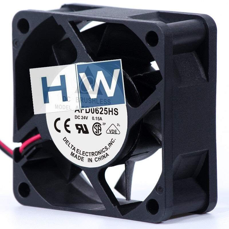 1PC Delta AFD0625HS DC24V 0.15A 60*25mm  6CM Dual Ball Cooling Fan 2-wire