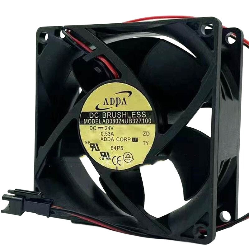 ADDA 2-wire AD08024UB327100 8032 8CM 24V 0.53A Inverter Dual Ball Cooling Fan