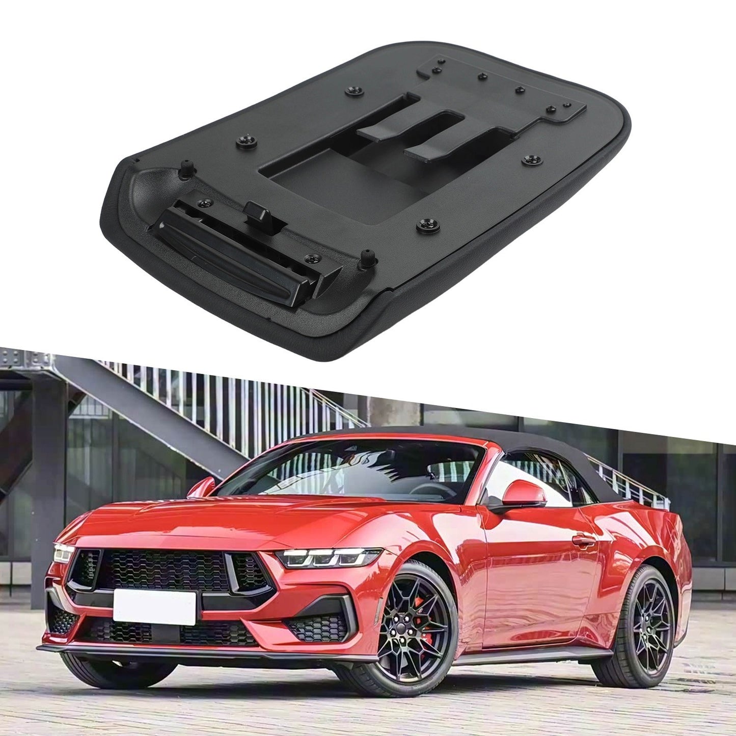 Black Center Console Armrest Lid Cover for Ford For Mustang 2005 2009 OEM Model