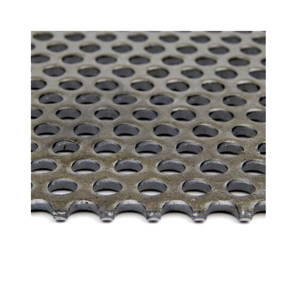 A36 Carbon Steel Perforated Sheet, 24"x24", 20 Gauge, 0.125" Holes