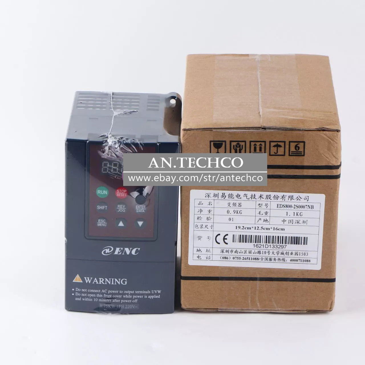 1PC  ENC EDS800-2S0007NB 0.75KW 220V Inverter