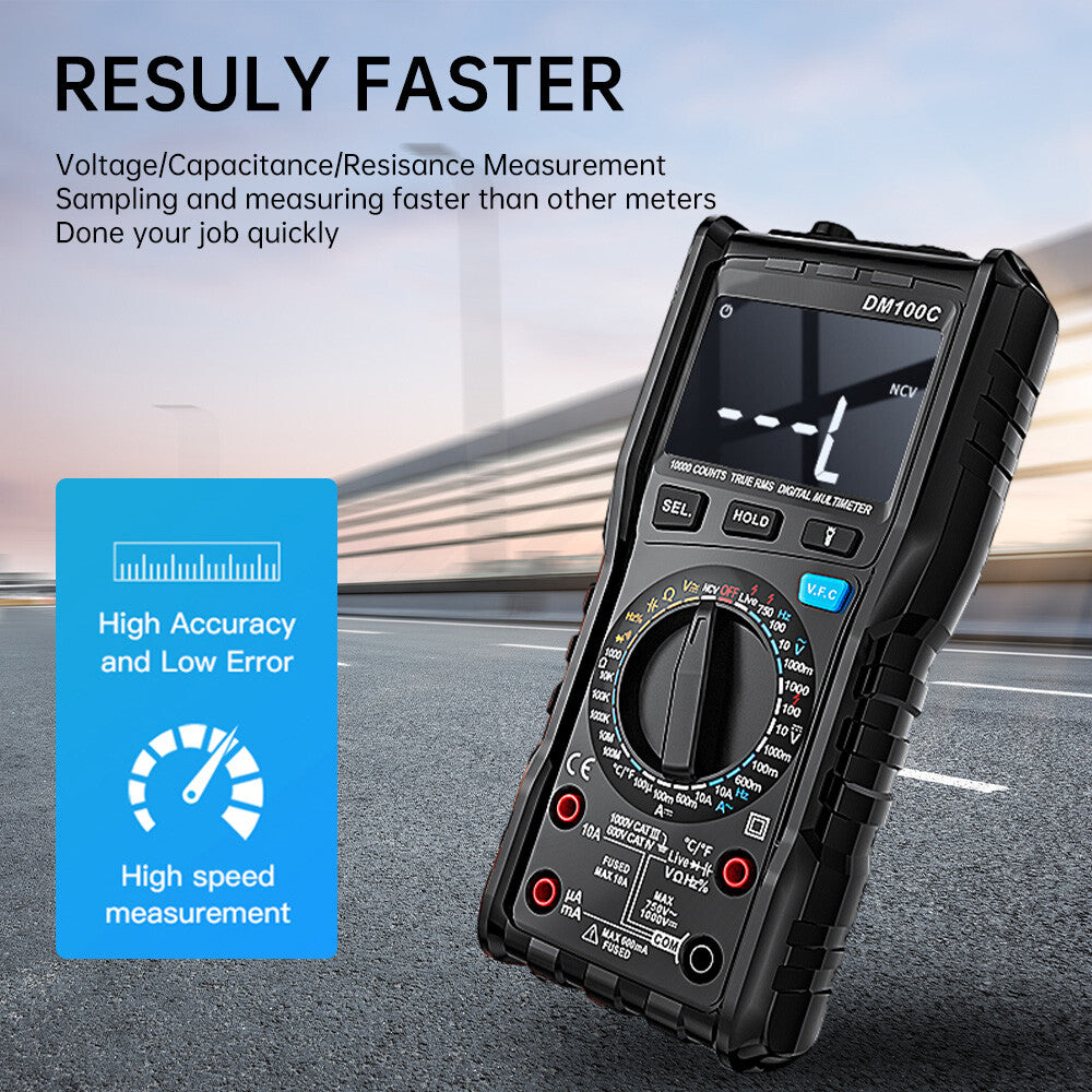 DM100C VFC Frequency Change Meter AC/DC Voltage Current Multimeter 10000 Count