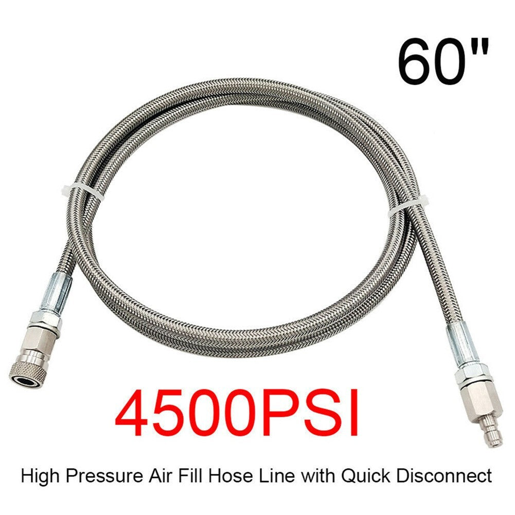 Fill Whip Hose Extension PCP -60 Inch,Stainless Steel Charging System