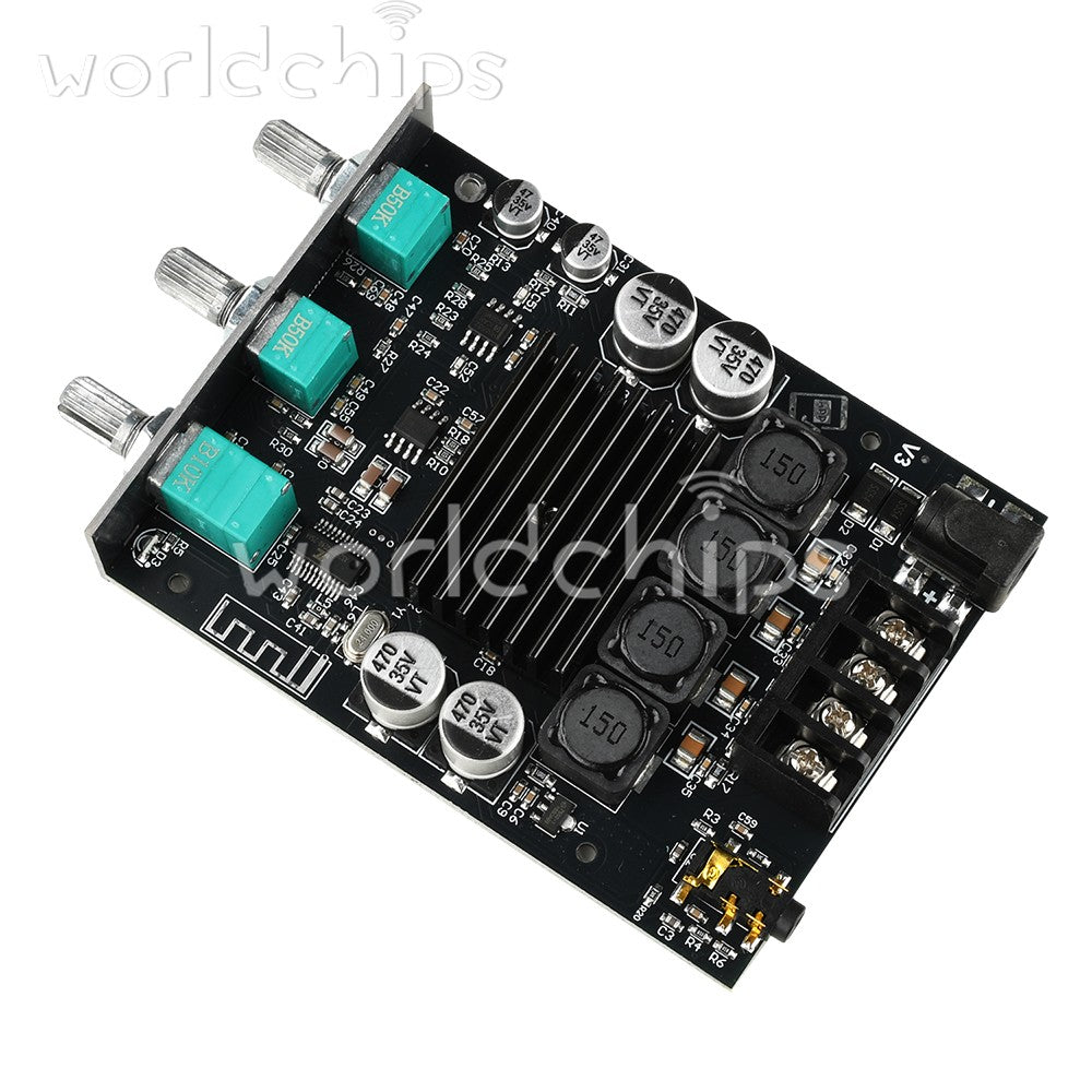 ZK-1002T Bluetooth 5.0 TPA3116 2-Channel 100WX2 Digital Audio Amplifier Module