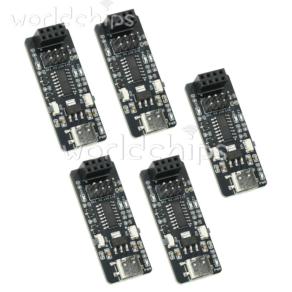 5pcs ESP-01S ESP8266 Serial WiFi Module Adapter Program Download Debugging Board