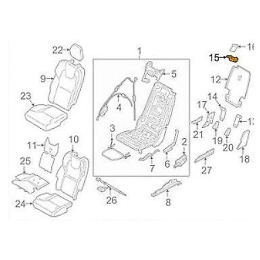 Rear Seating Handle Buckle Trim for Volvo For XC90 For MK2 OEM Part 39826805