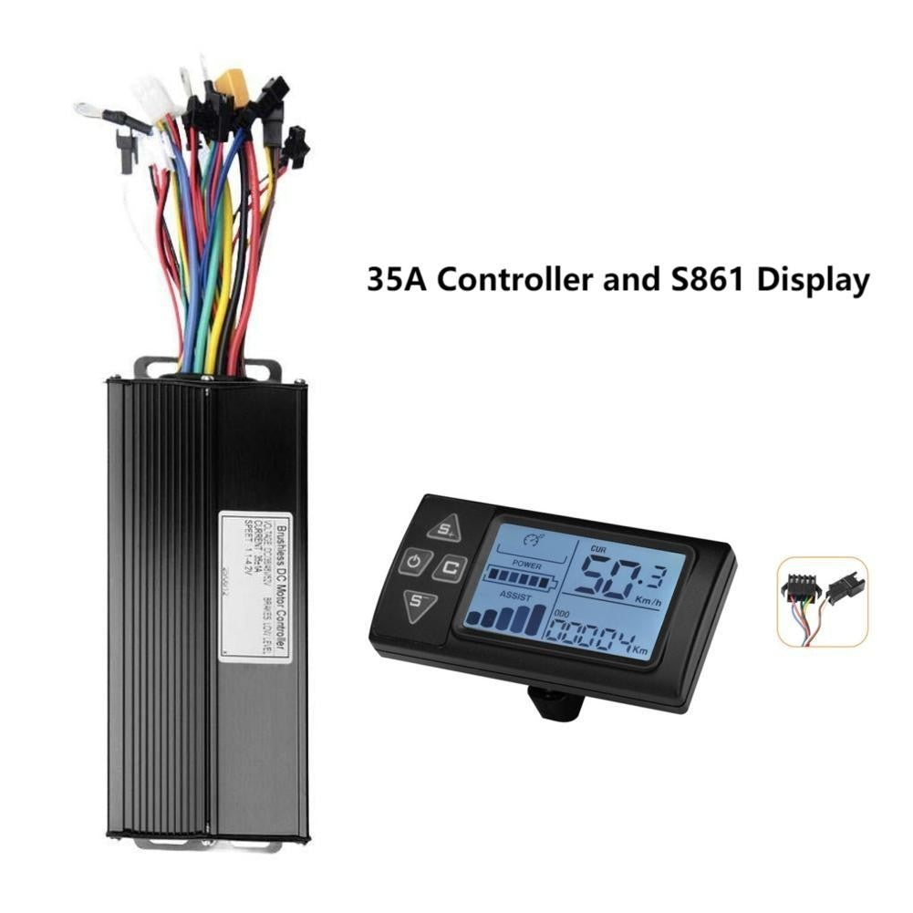 35A Brushless Controller with S861 LCD Display for 1500W Electric Bike Scooter