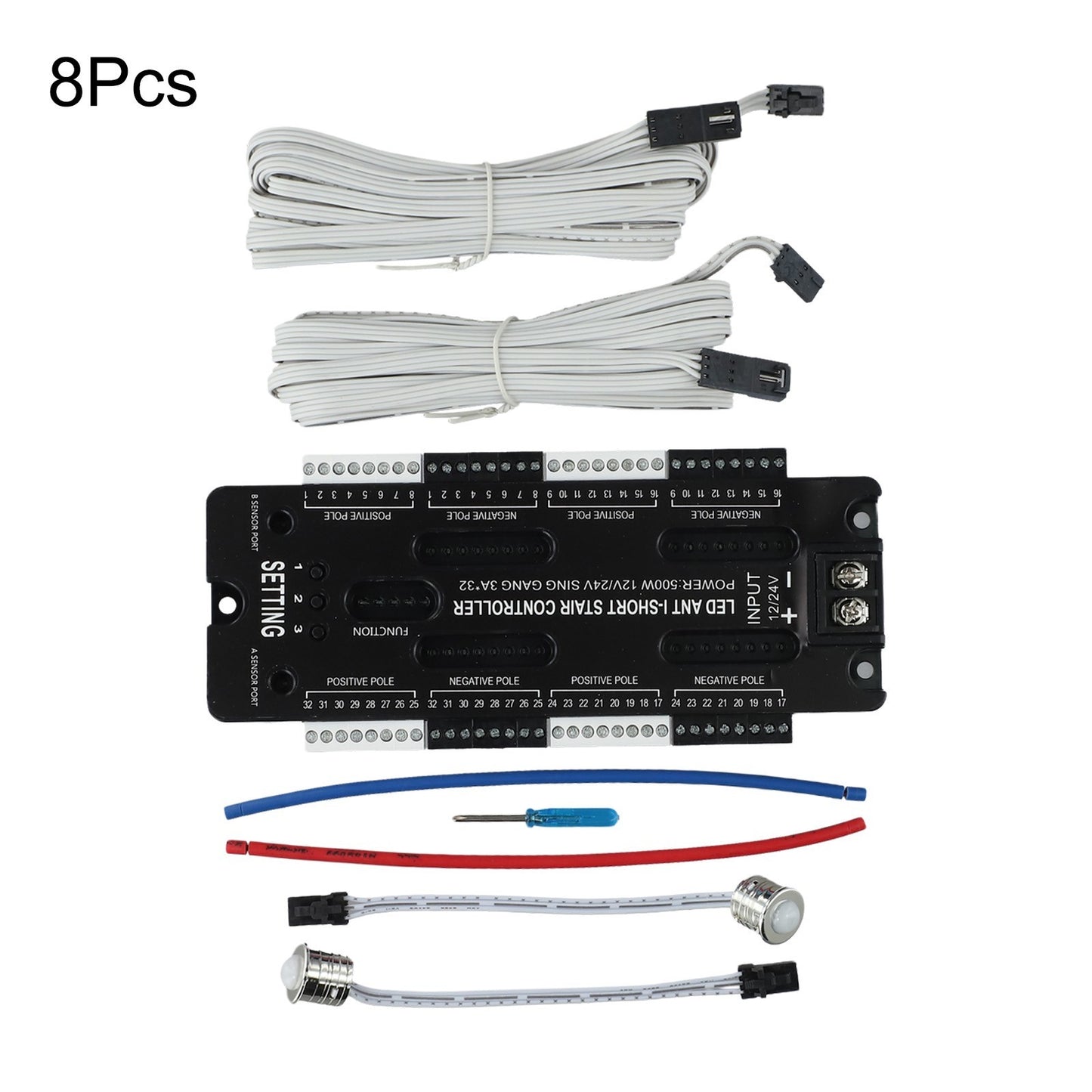 32 Channel LED Controller for Stair Lights with Motion Sensor DC12V DC24V
