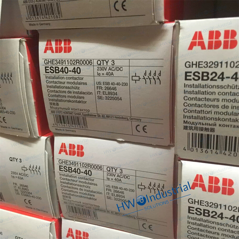 1/Piece ESB40-40 40A ABB Building Specific Contactor Coil Voltage 230V AC/DC