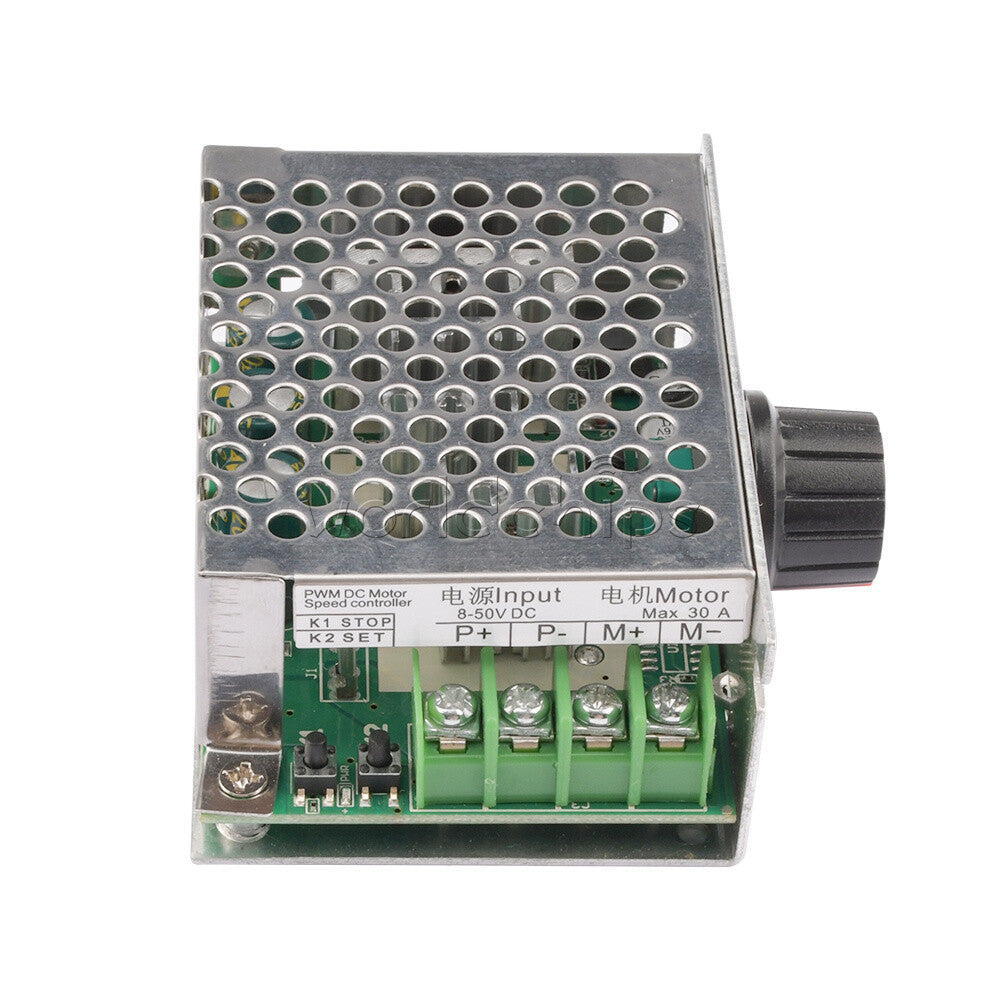 DC 8~50V Current Protection 30A PWM DC Brushed Motor Speed Controller  Regulator