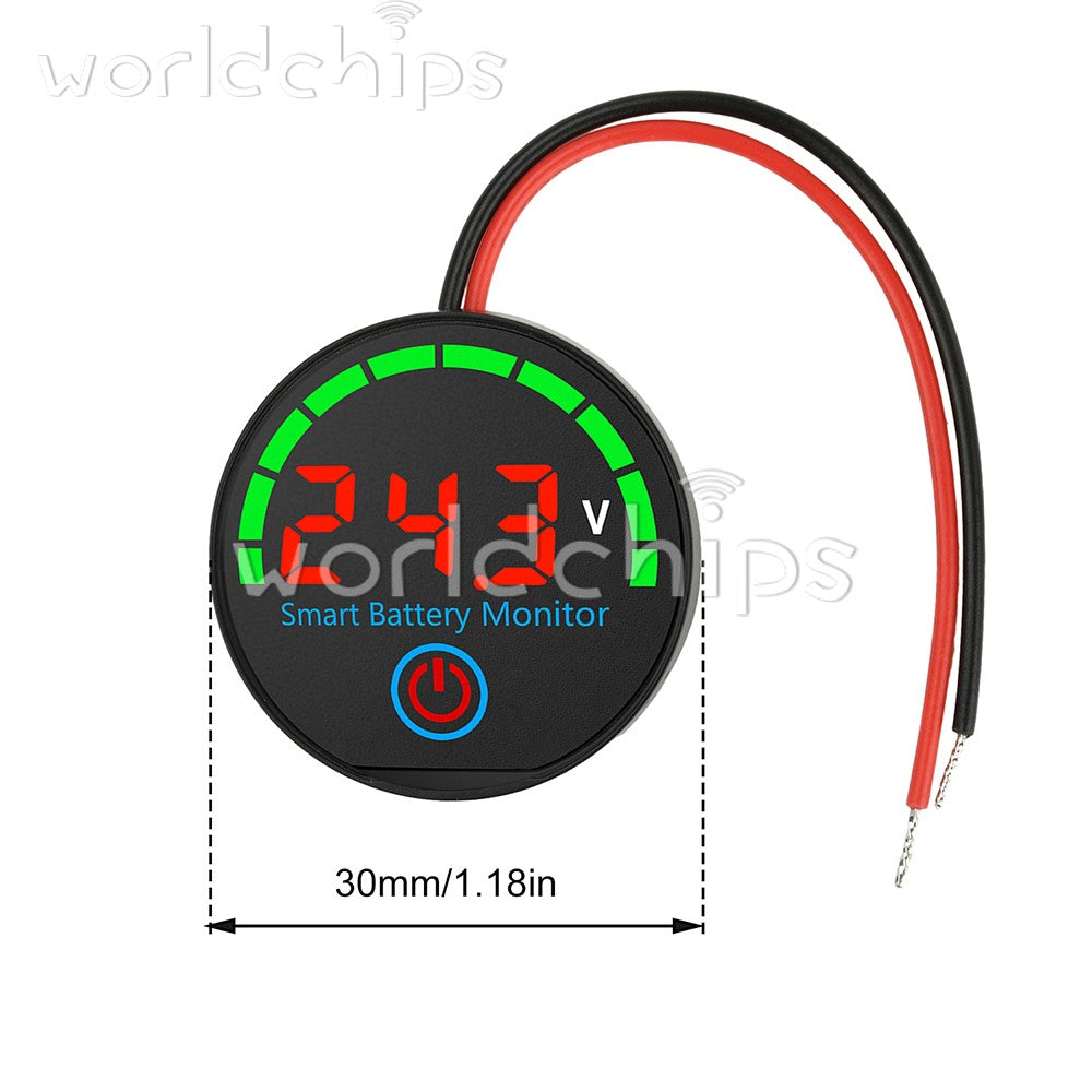 5* DC 7-55V Acid/Li-ion Battery Charge Monitor Battery Level Indicator Indicator