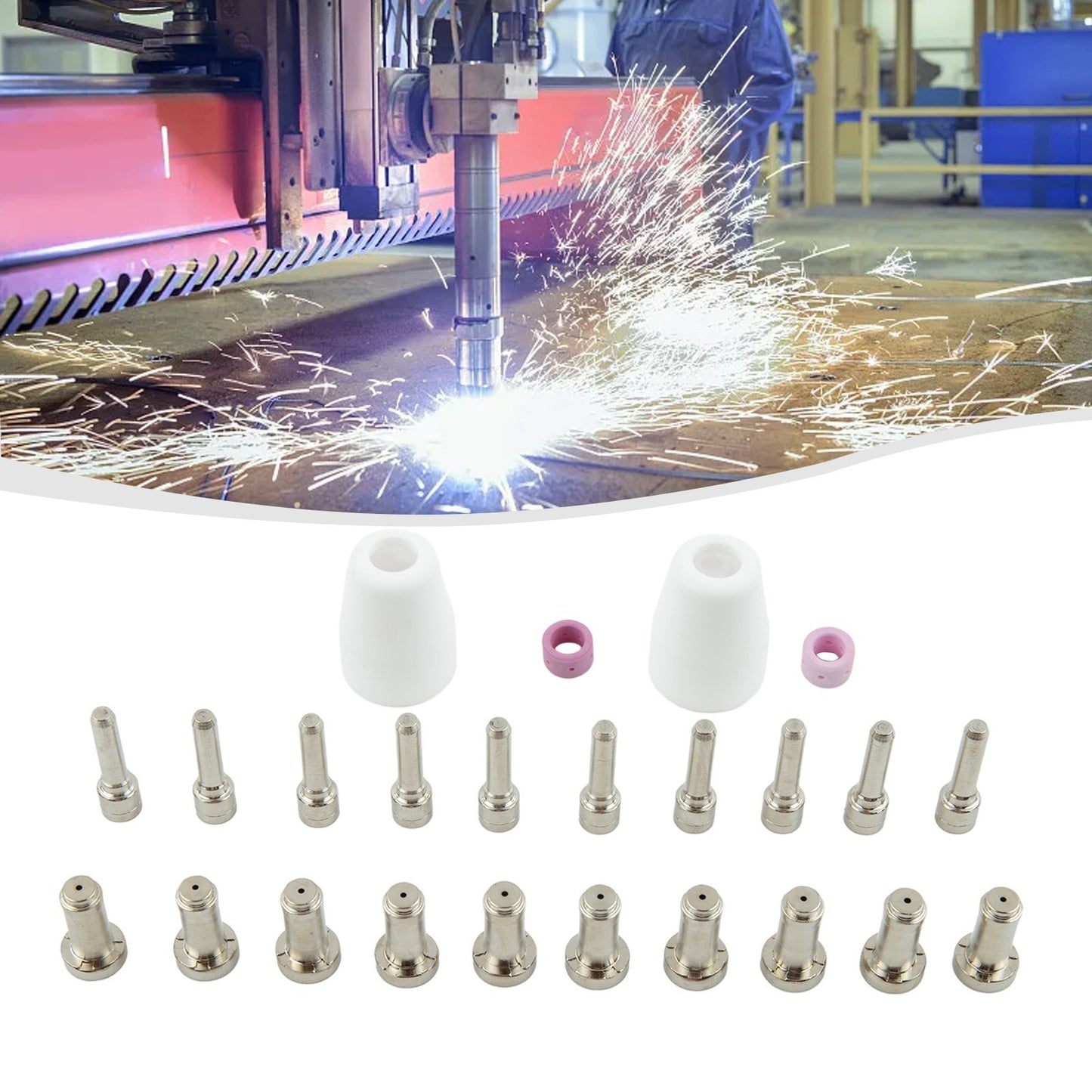 24PCS/Set Plasma Cutter Accs Plasma Cutting Torch For PT-31XL CT312 CUT-4