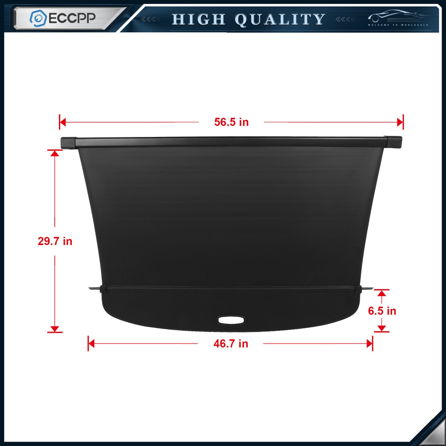 Car Rear Trunk Cargo Cover For Audi Q7 2016-2018 Security Shield Shade Black