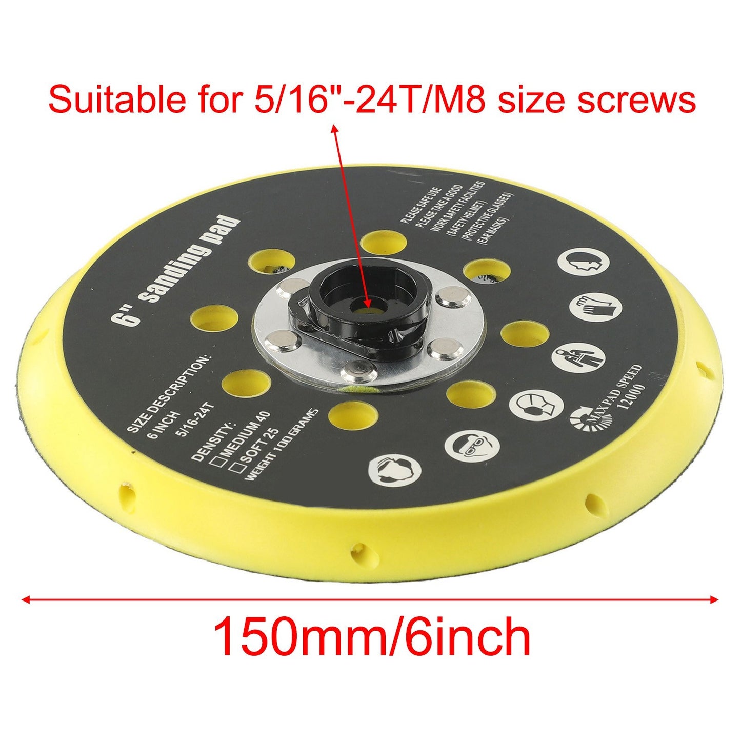 For Sander Backing Plate Polisher Sanding Disc Holder Pad Tools Kit AU