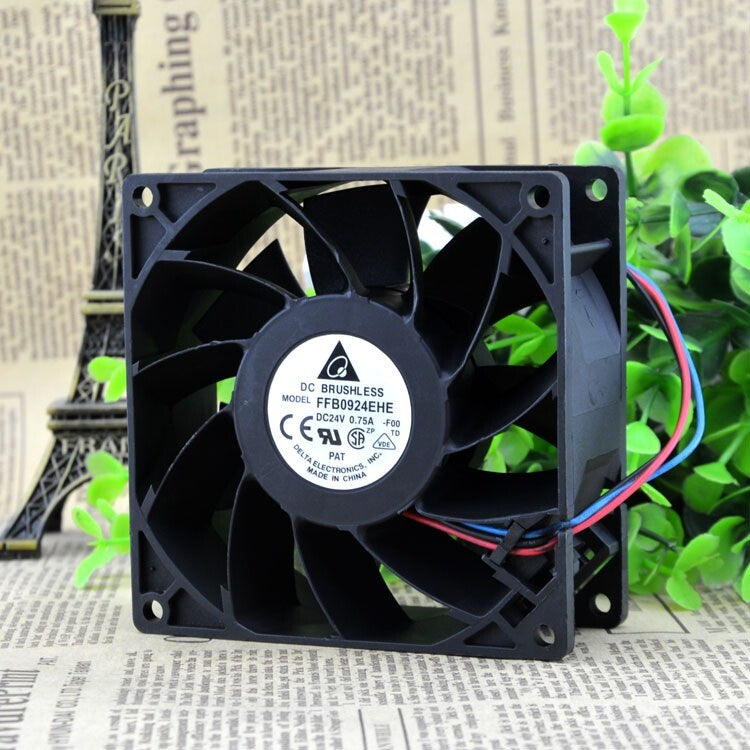 Delta Brushless Fan FFB0924EHE DC 24V 0.75A 92x92x38 mm  2/3 Pin