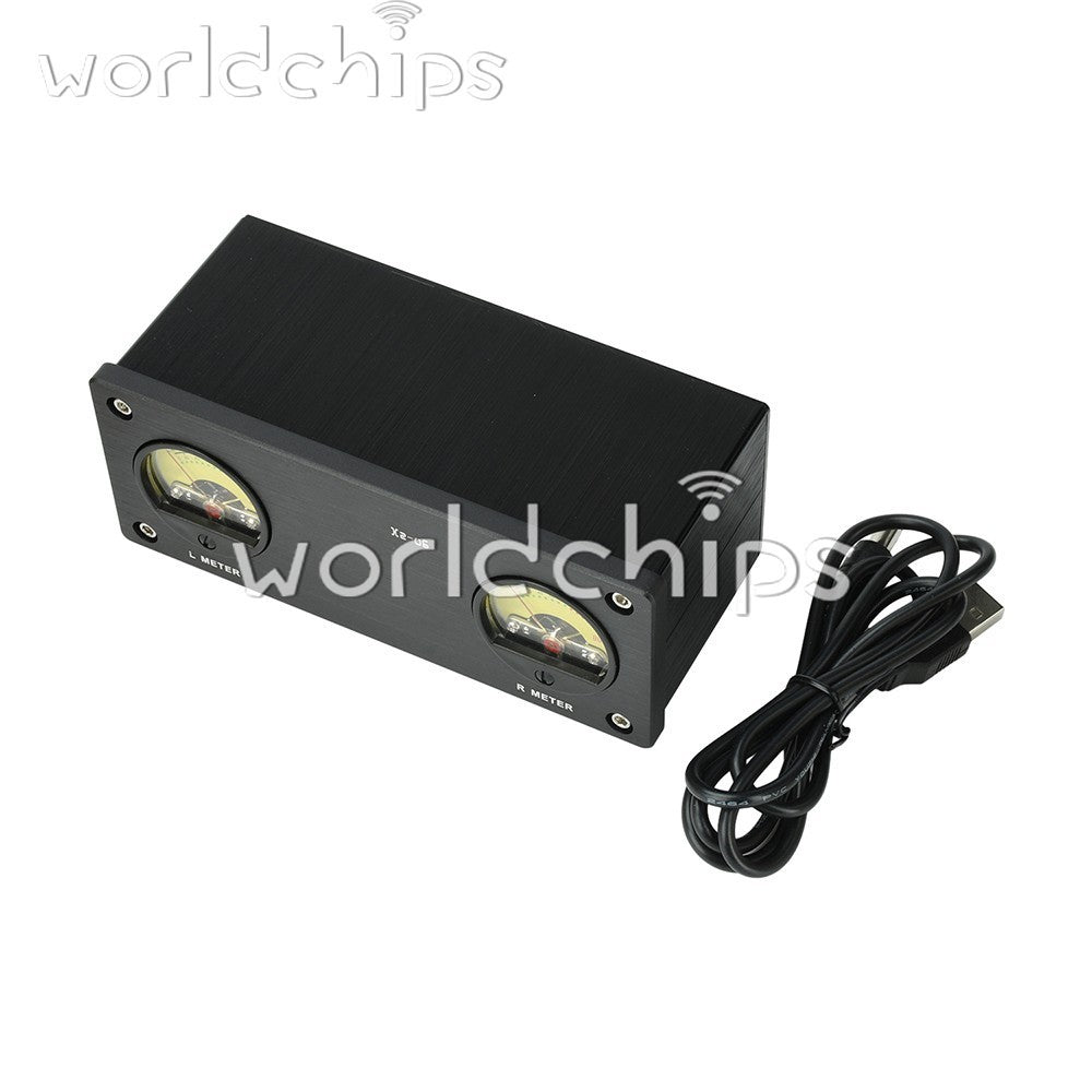 DC 5V Dual VU Signal Level Meter Audio input signal level Mornitor 3.5mm / RCA