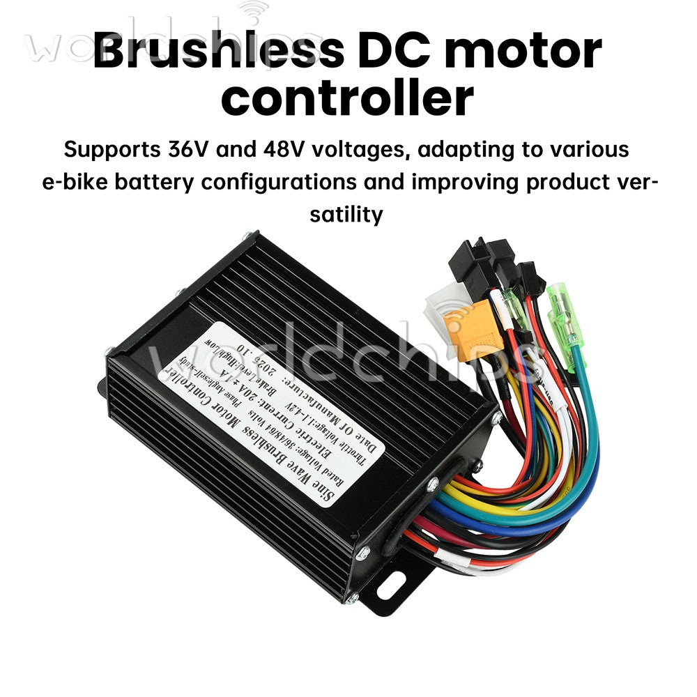 36V 48V 20A Sine Wave Brushless Motor Controller 350W-500W for Electric Bicycle