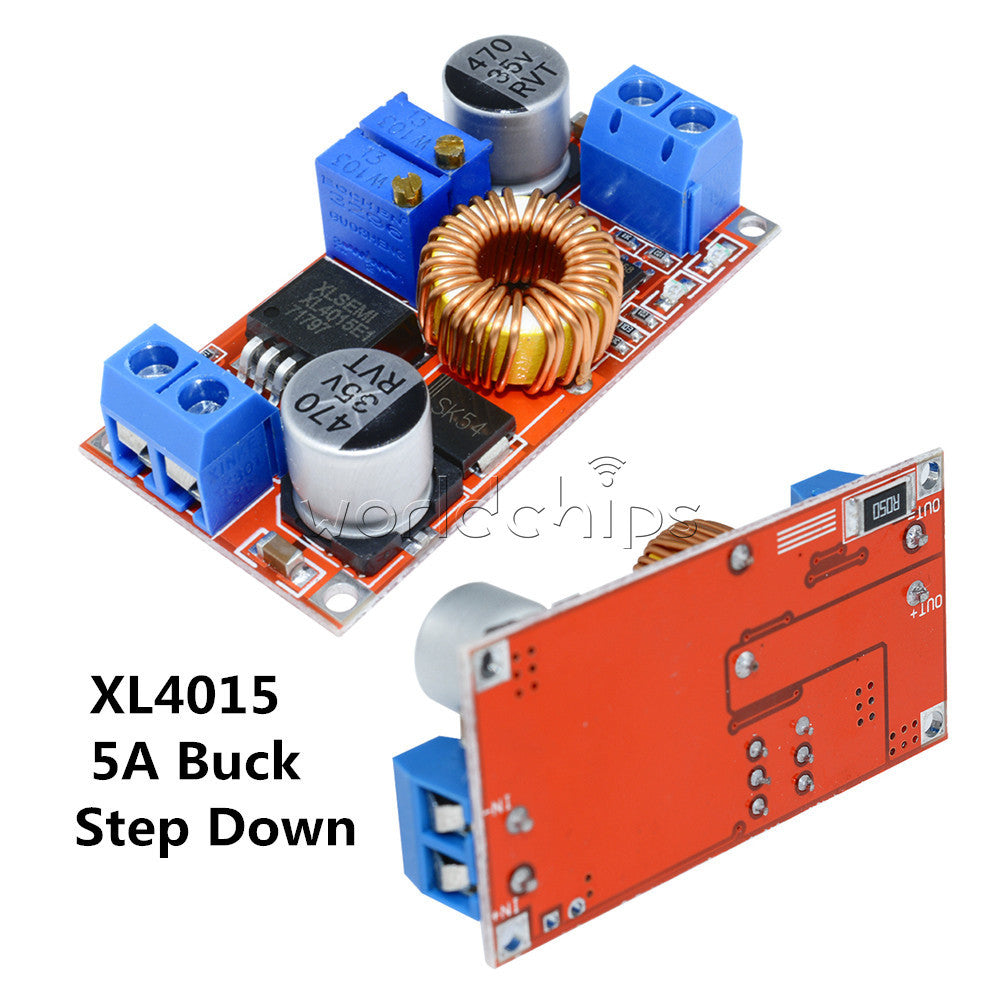 5PCS XL4015 CC CV 5A Step down 5-32V to 0.8-30V Power Supply Charger Buck Module