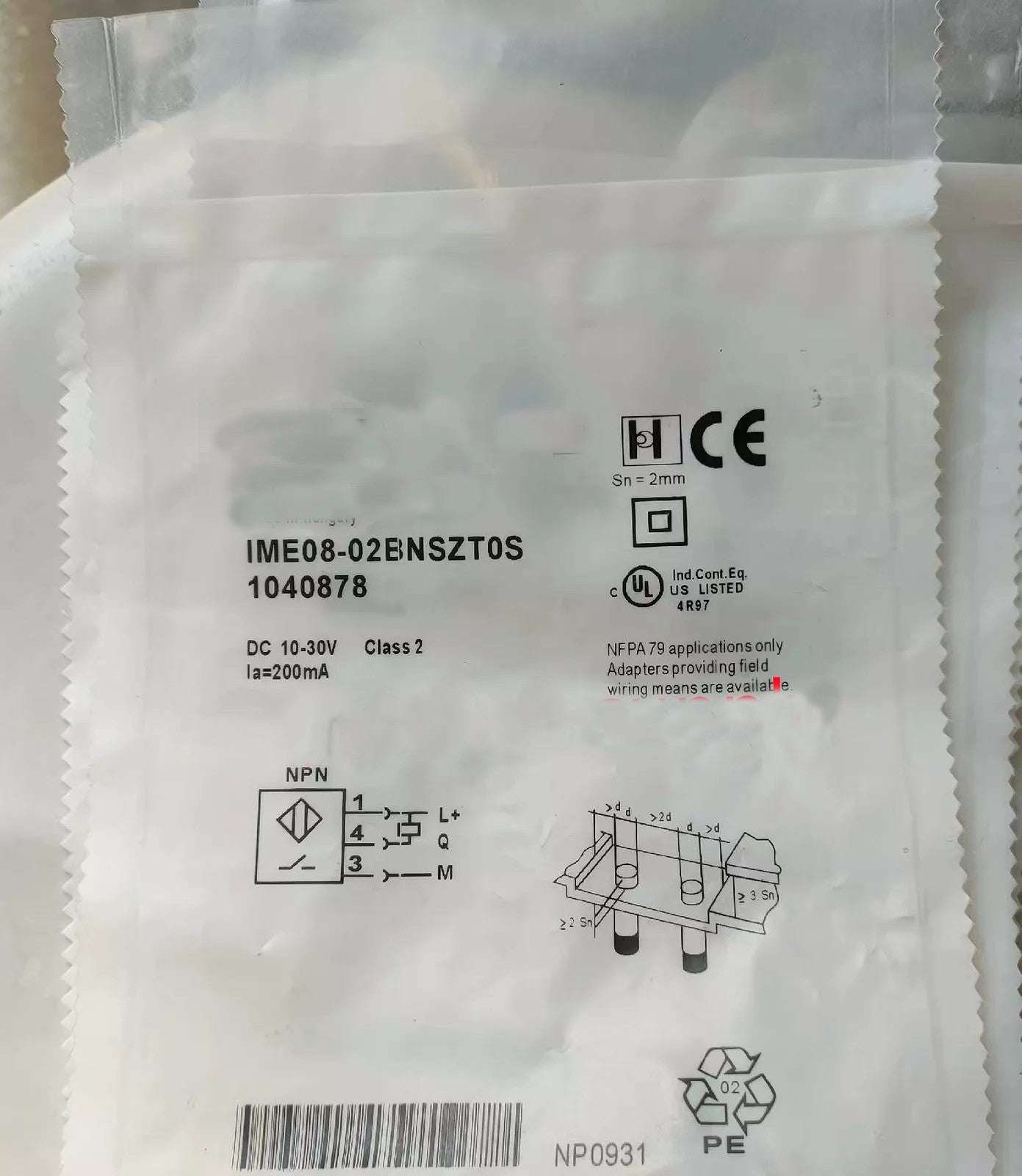 1PC  IME08-02BNSZT0S sensor Proximity switch sensor