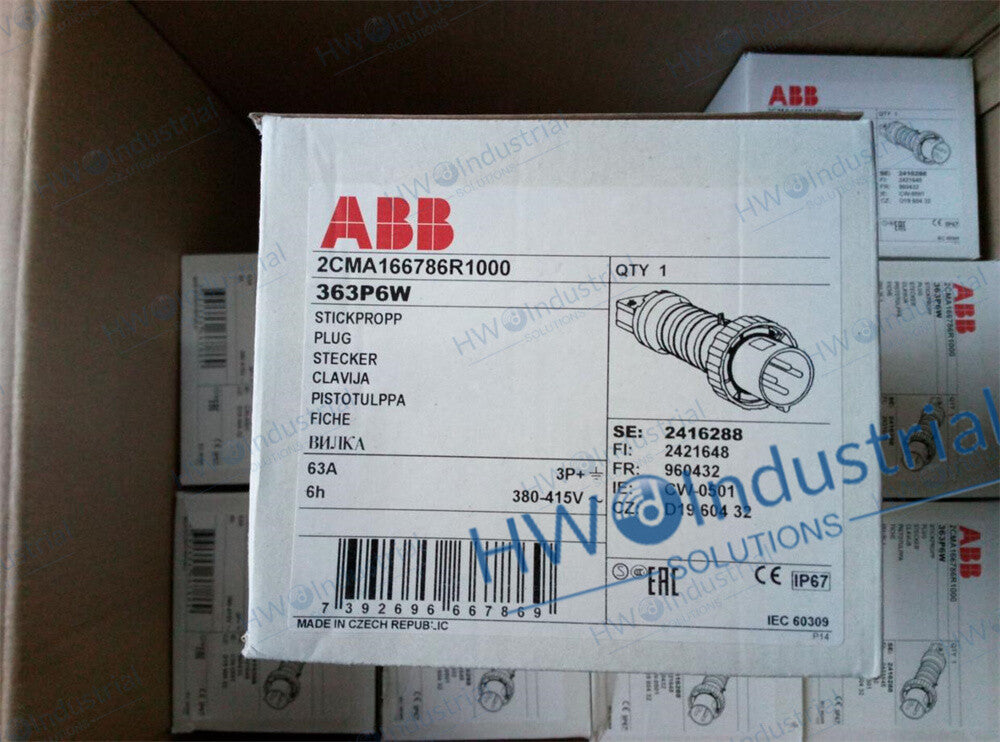1/Piece ABB 10091831 Industrial Plug Connector Socket 363P6W 4-core 63A IP67