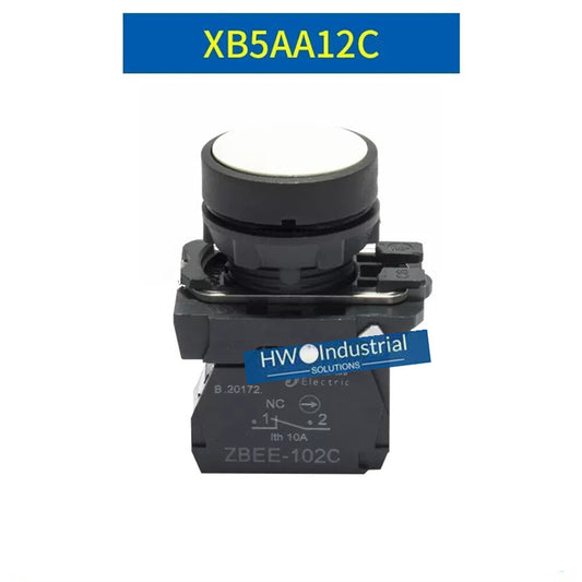 2/Piece  XB5 Series Flat Head Button Switch XB5AA12C XB5-AA12C White 1NC