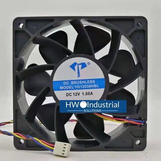 YD12038HBL 12038 12V 1.6A 12CM 4-wire High Air Volume PWM Speed Controlled Fan