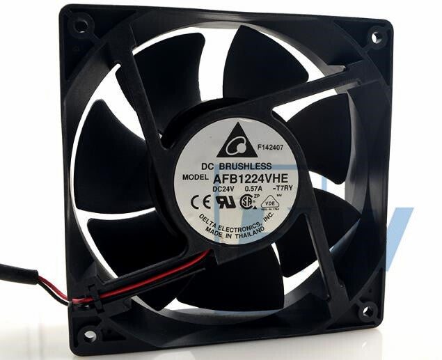 1PC  AFB1224VHE 24V 0.57A 12cm 12038 2-wire Inverter Large Air Volume Fan