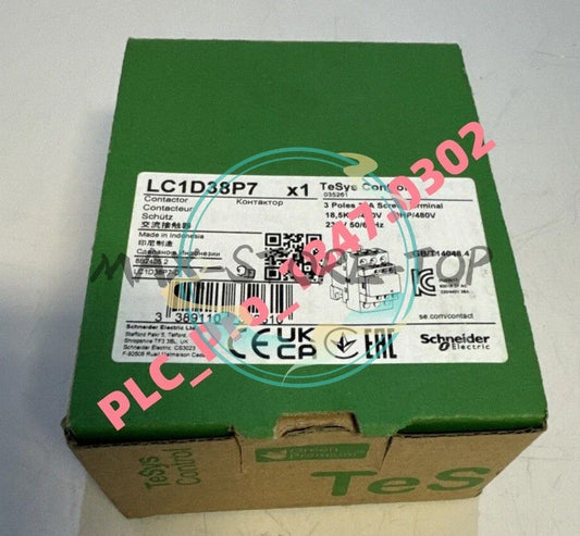 1PC  Schneider LC1D38P7 IEC contactor 38A 20HP at 480VAC, 230VAC 50/60Hz coil