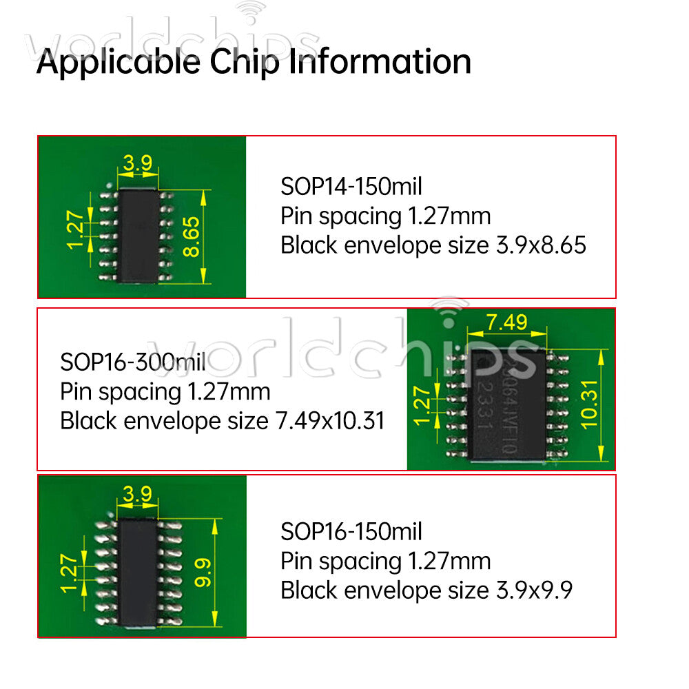 SOP14 SOP16 Chip Download Burn Read Write Test ProbeProgrammer Download Cable