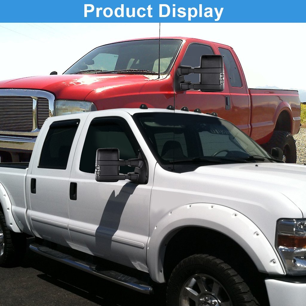 Right Side Power Heated Smoke Signal Tow Mirror For 08-16 Ford F250-F550