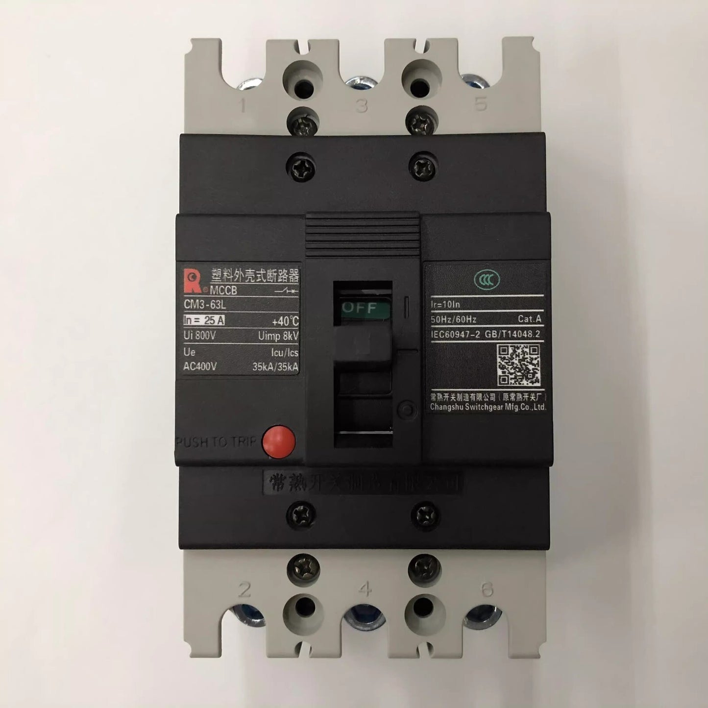 1PCS  for CM3-63L/33002 3P 25A Molded Case Circuit Breaker