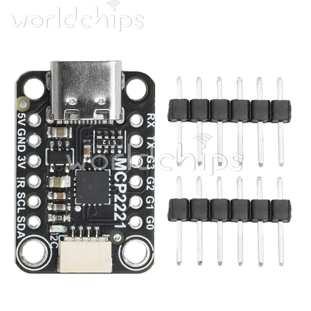 MCP2221A USB to GPIO ADC/I2C Converter Adapter Module Breakout Board Type-C