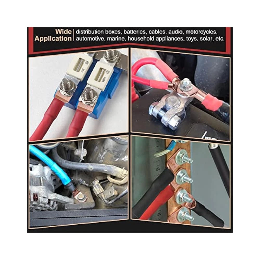 150-Pc Battery Cable End Kit, AWG 2-10, with Terminals & Heat Shrink