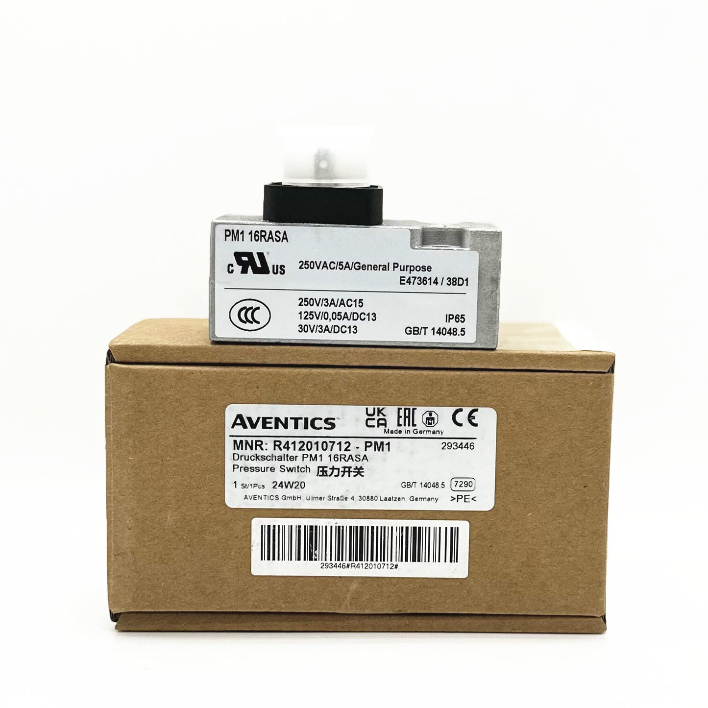 1pcs AVENTICS Pressure Switch R412010712 Series  PM1 0.2-16bar Fast delivery