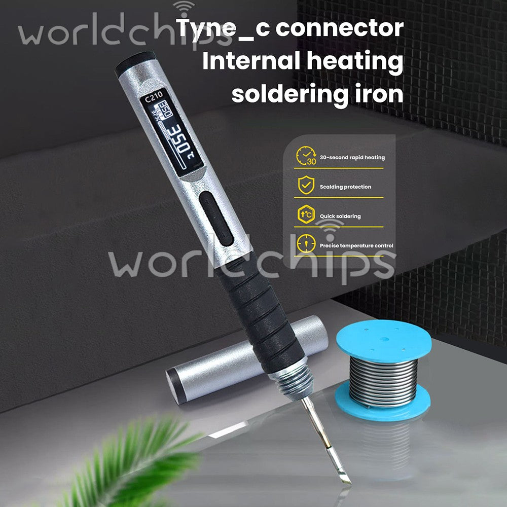 Digital Portable Soldering Iron Pen 100W Fast Heat Adjustable Temperature Type-C