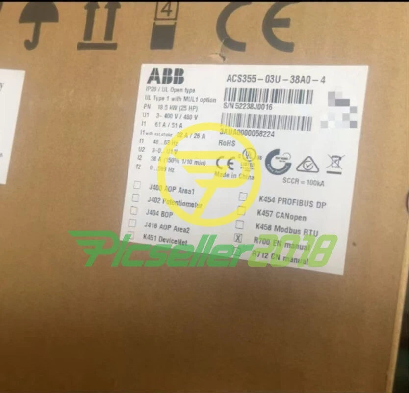 1PC ACS355-03E-38A0-4 18.5KW  ABB Frequency Converter UPS or