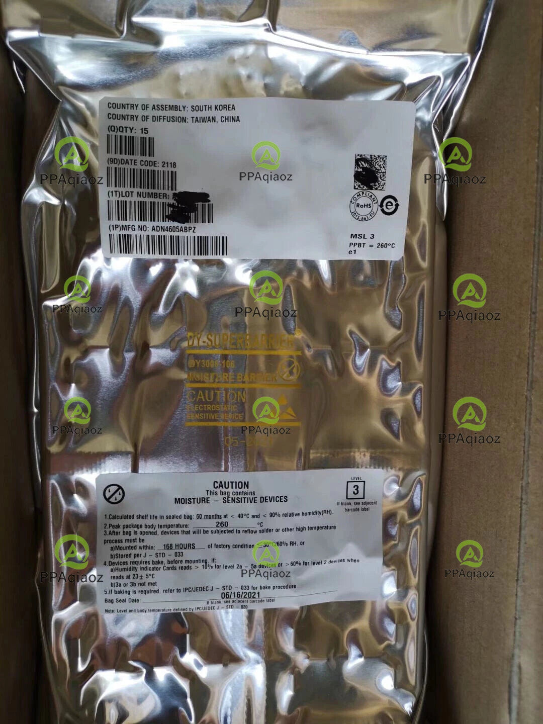 1PCS  ADI   ADN4605ABPZ Digital Crosspoint Single 40x40 4.25Gbps BGA352  .